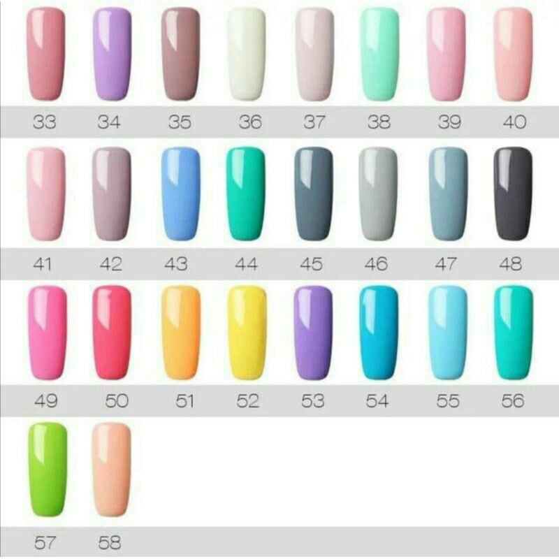 Ready Stock (21 - 40) ROSALIND GEL NAIL Polish UV LED / kutek / Cat kuku / Cat Kuku Murah Bagus