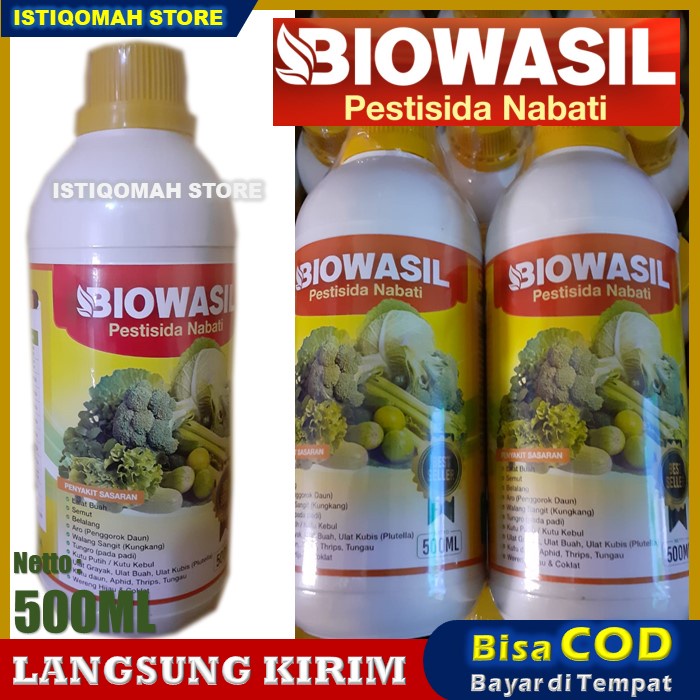 Obat Hama Kutu Daun Tanaman Kacang Panjang BIOWASIL 500ML Pestisida Nabati Obat Semprot Hama Kutu Daun Aphid Thrips Kutu Putih Kutu Kebul Pada Tanaman Kacang Panjang yang Bagus dan Manjur TERLARIS MURAH Bisa COD Bayar di Rumah
