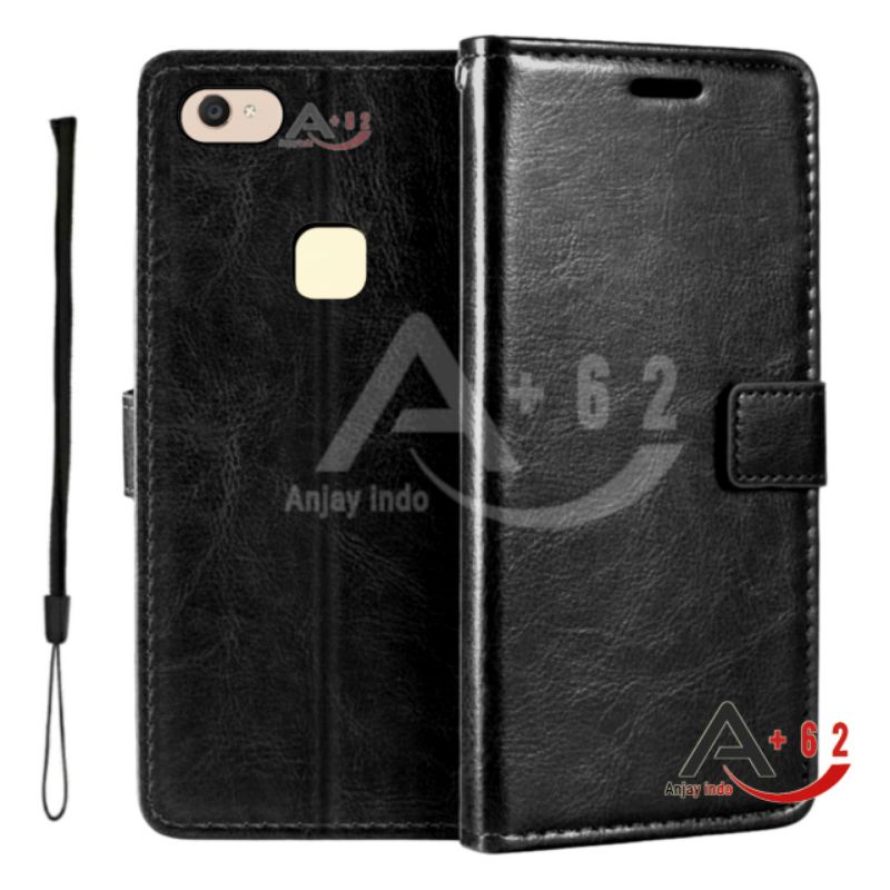 Flip Case VIVO V7 (vivo 1718) v7 Casing Cover Leather Wallet PU - Sarung Dompet Kulit Hp