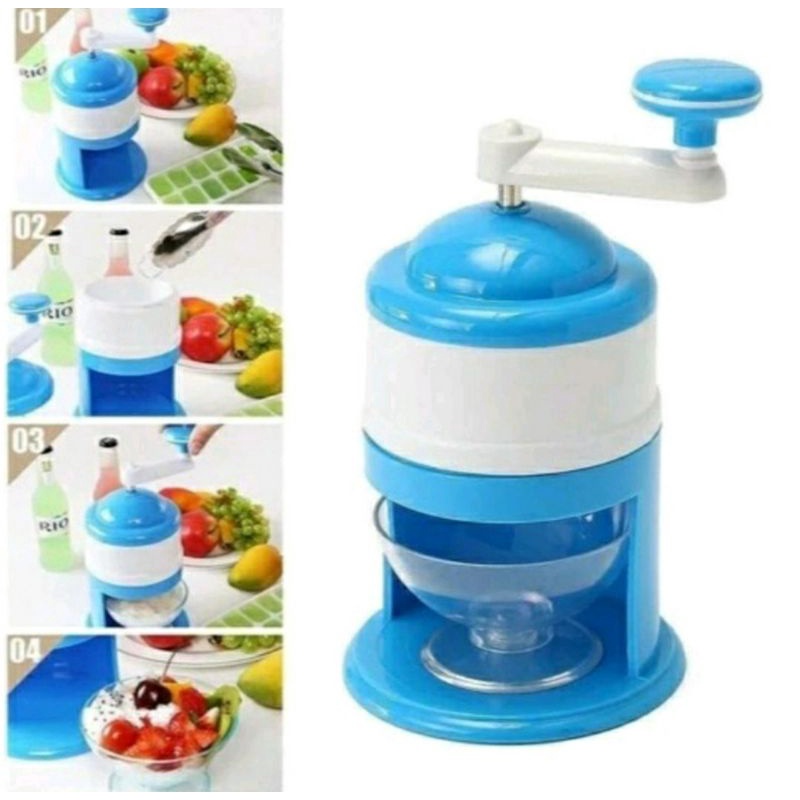 Alat Serut Es Batu Mini Portable Snow Cone Ice Cream Crusher Manual