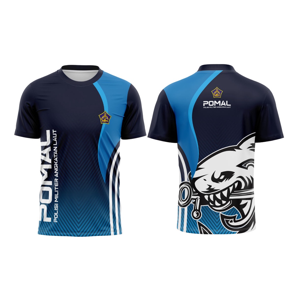 Baju Kaos POMAL PM AL POLISI MILITER ANGKATAN LAUT FULL PRINTING - 01