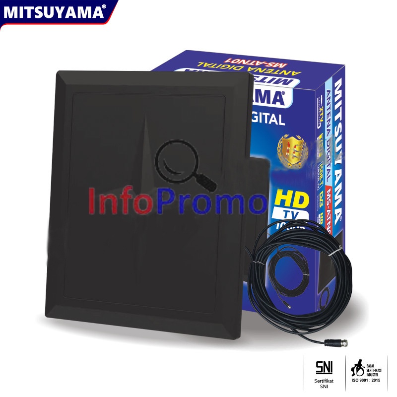 Mitsuyama MS-ATN01 Antena Tv Digital Tanpa Set Top Box Bisa 2 Televisi Indoor Outdoor Original