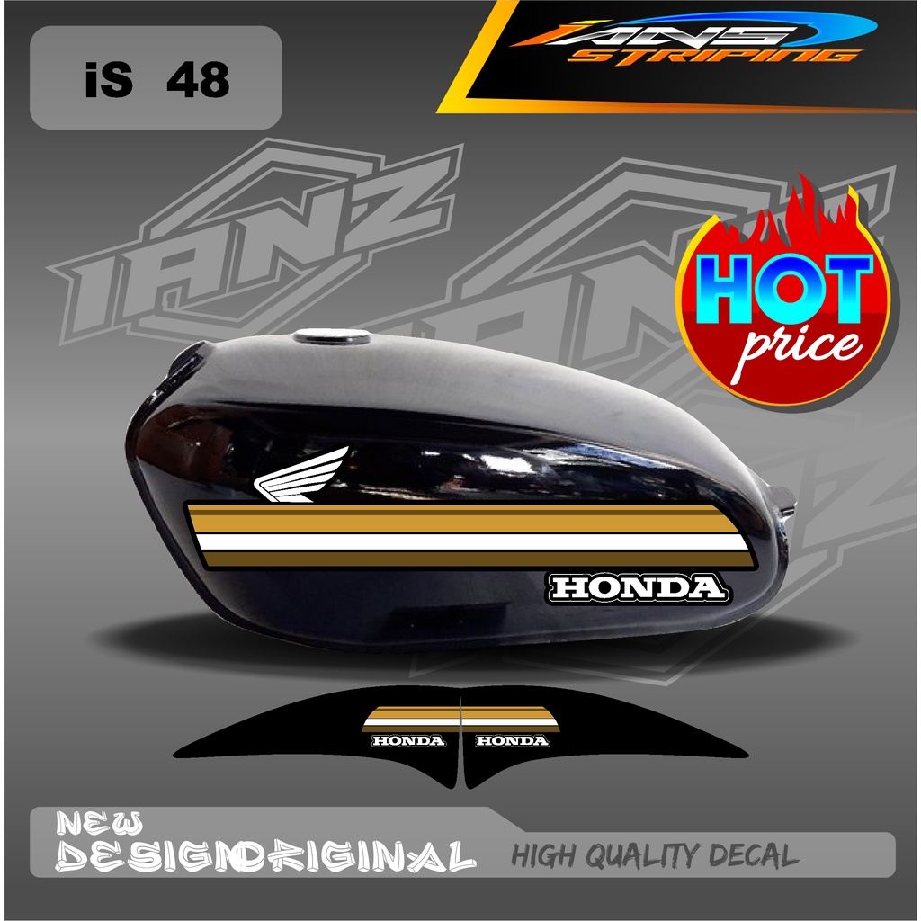 DECAL STRIPING TANGKI CB100 LIST KONSEP CUSTOM HOLOGRAM/NON HOLOGRAM IS48