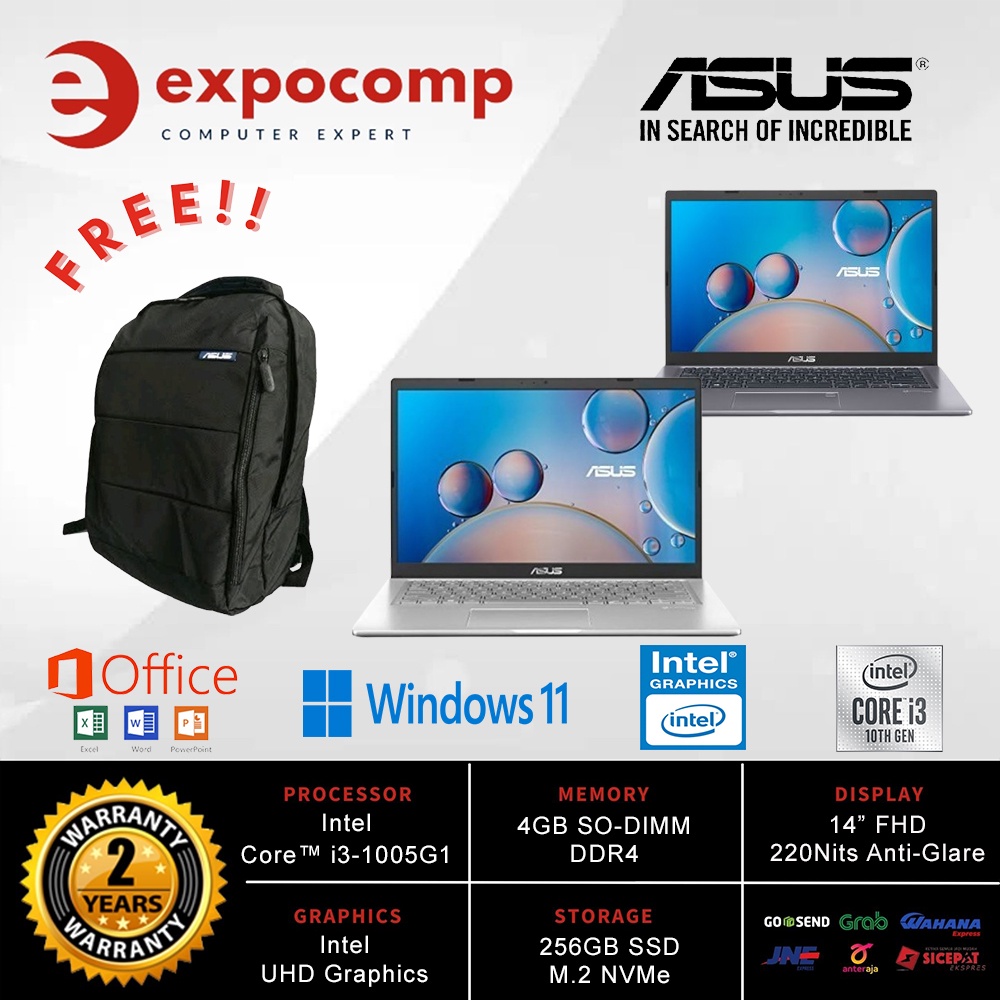 ASUS VIVOBOOK 14 A416JAO CORE i3-1005G1 4GB 256GB WIN11+OHS