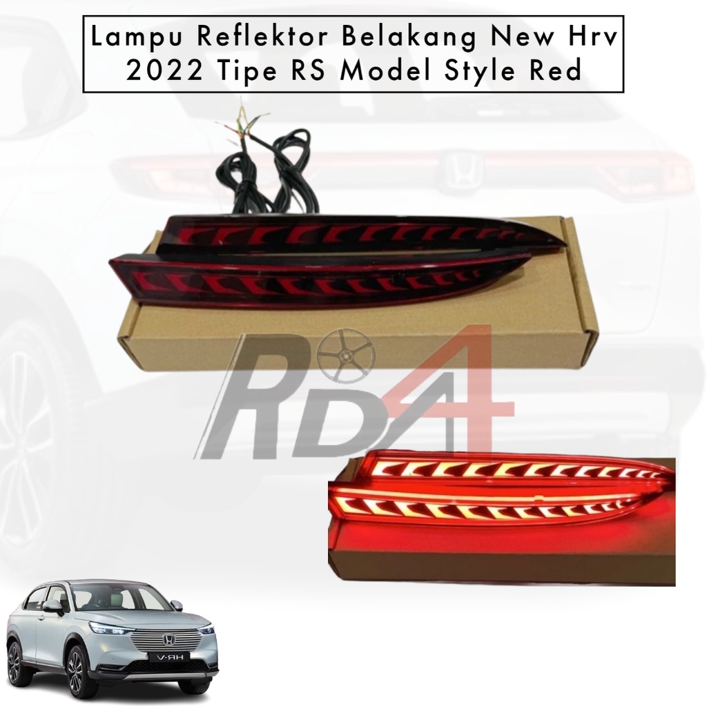 Lampu Reflektor HRV Rear Bumper Belakang HR-V 2022 2023 Running Sein Tipe RS Non Rs RED &amp; SMOKE