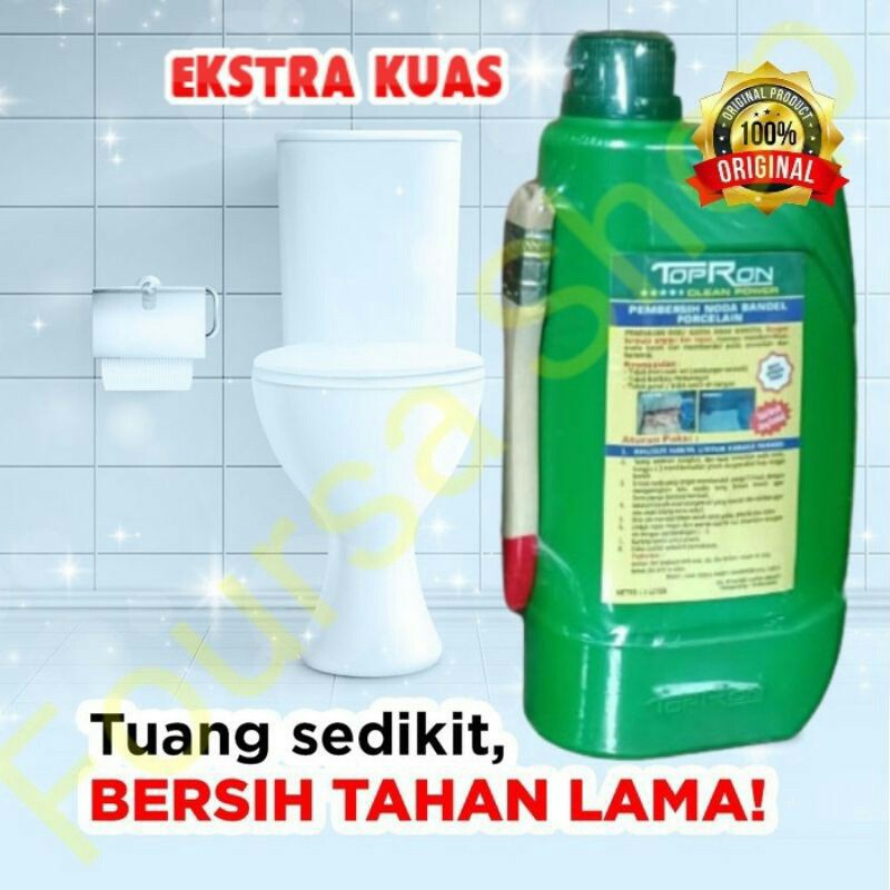 TOPRON Clean Power Original Pembersih Kerak Kamar keramik Mandi Lantai Gratis Kuas Cantik