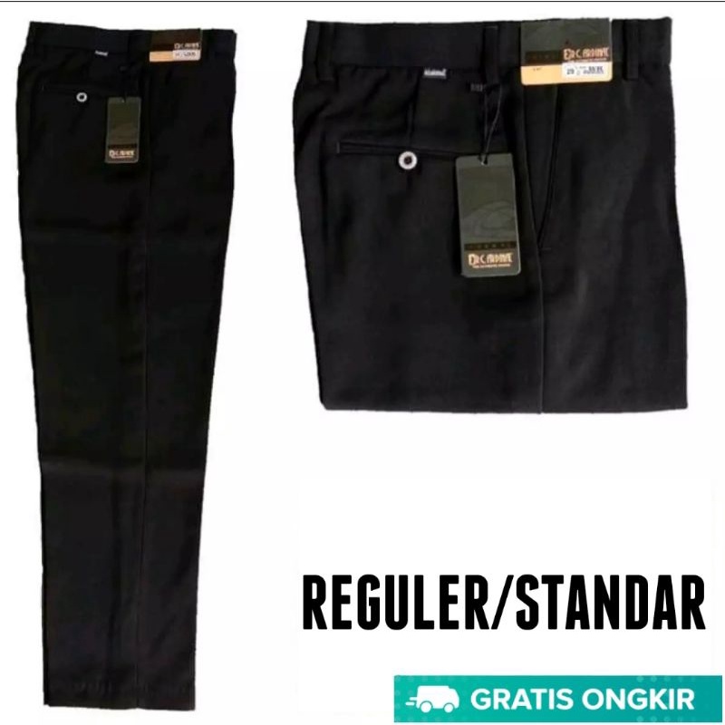 Celana Formal Pria Kerja Reguler Standar Kantor Bahan Kain Teflon Size 27 - 38 Murah Adem Nyaman