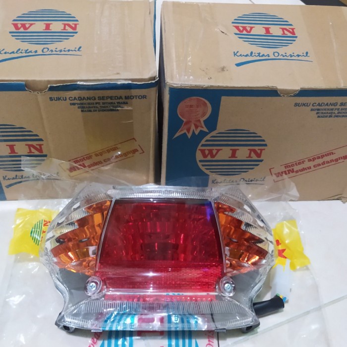Stoplamp Lampu Belakang Mio Sporty Smile Custome Smoke Orange Terbaru