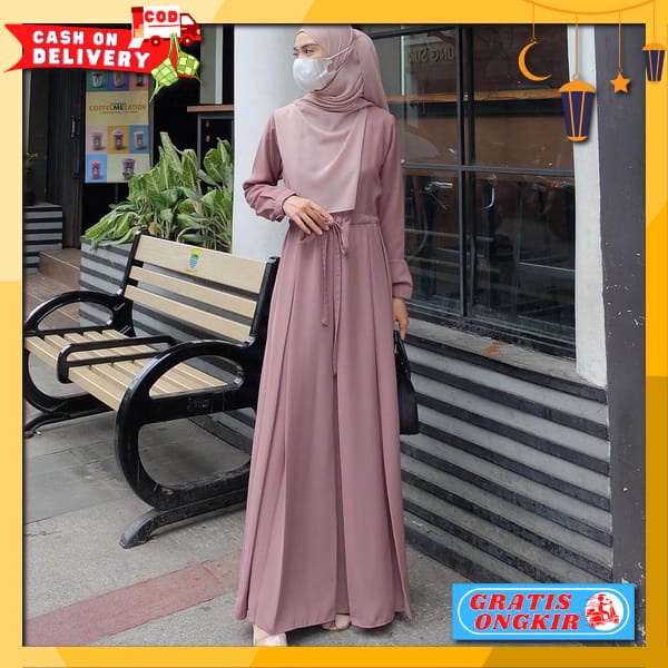 Baju Gamis Casual Remaja Import Premium Dress Pesta Kondangan Bju Muslimah Mewah Dres Syari Model Te
