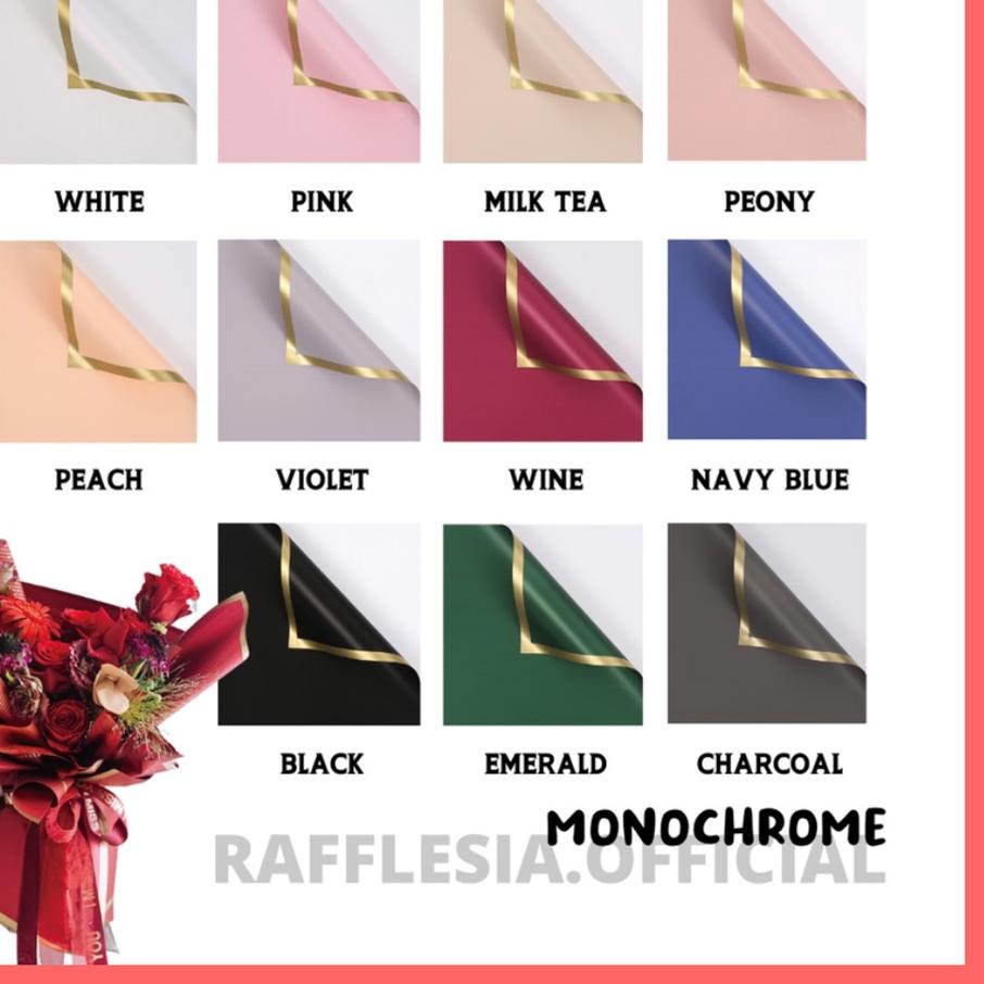 

RVN286 [5 LEMBAR] Flower Wrapping Paper Varian List Gold Solid Emas Kertas Buket Bunga Cellophane Florist Kertas Kado |||