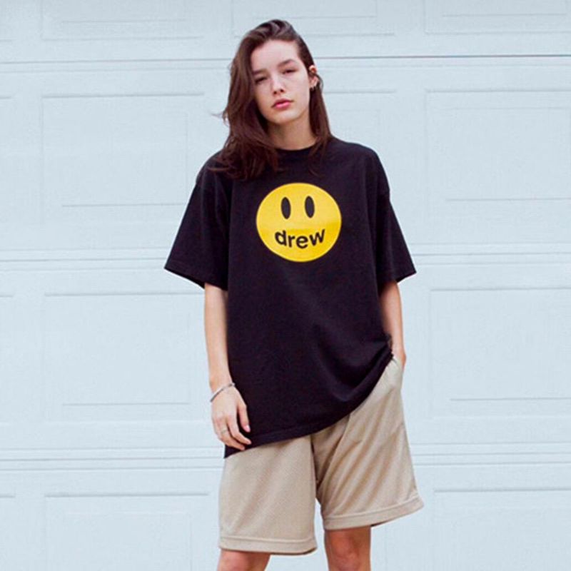 Original Drew House Moji Mascot Tshirt Mirror Baju Kaos Oversized Unisex