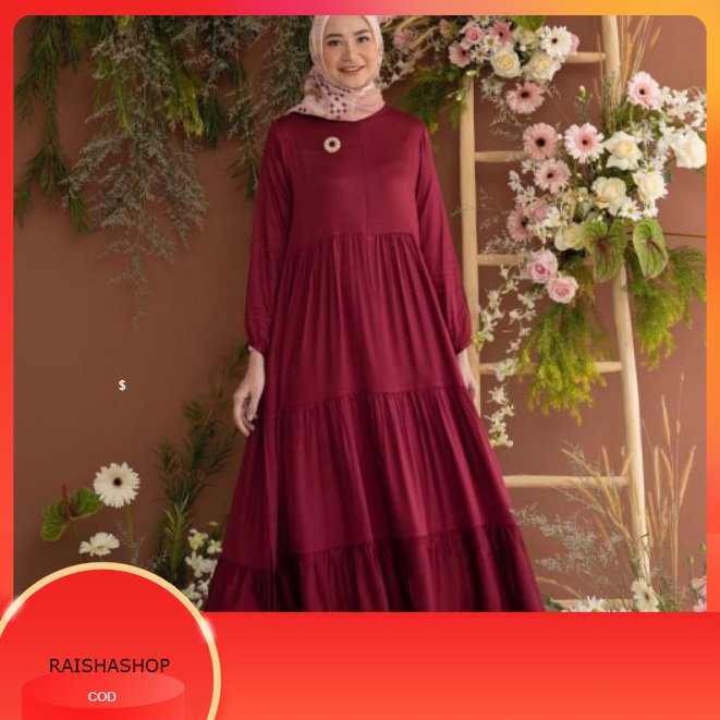 najwa gamis terbaru jumbo ld 120 / gamis rayon premium / gamis polos