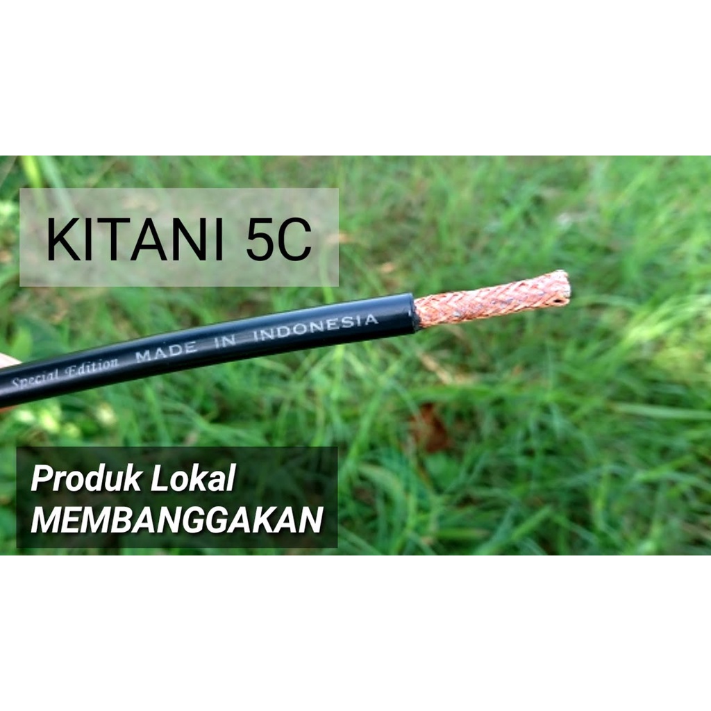 Kabel Antena TV Coaxial Audio Video Kitani 5C Kualitas Hitam Meteran