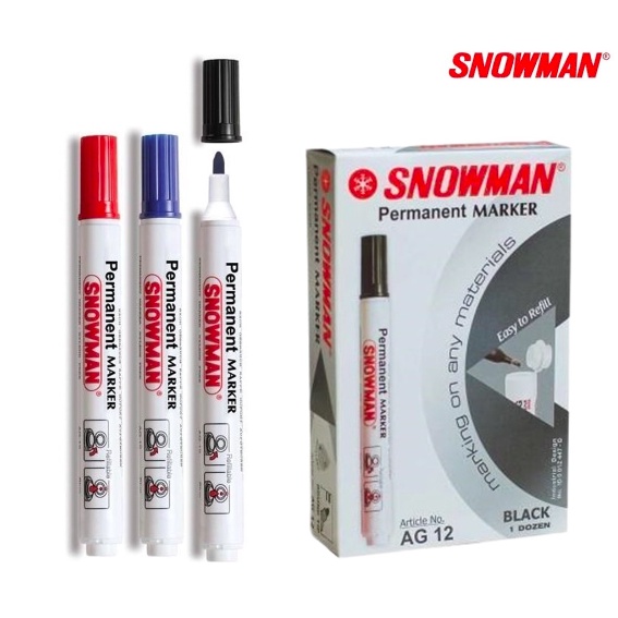 

FAMILY TOYS - [PCS] SNOWMAN PERMANENT MARKER AG-12 SPIDOL PERMANEN