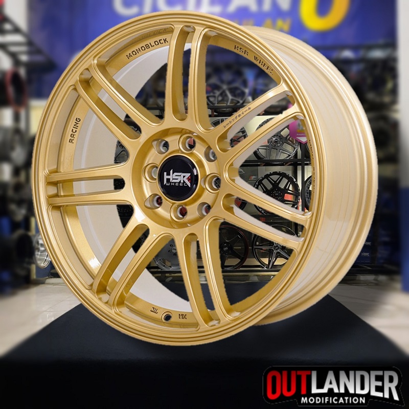 Velg Racing Mobil Avanza Brio Jazz Ring 17 HSR BOON Pelek R17 Gold