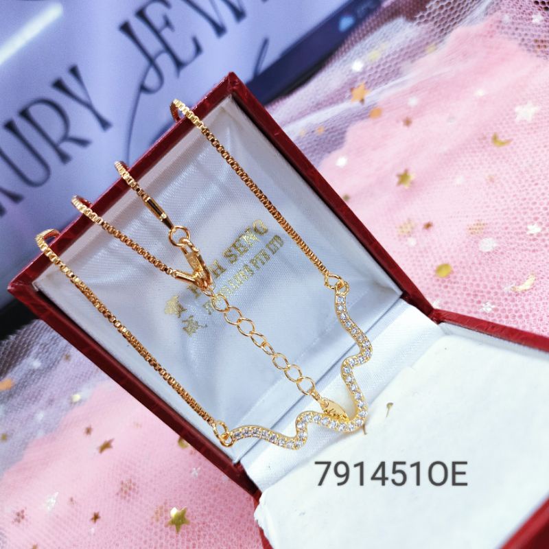 Kalung Koye Wanita Titanium Anti Karat Lapis Emas 1451OE