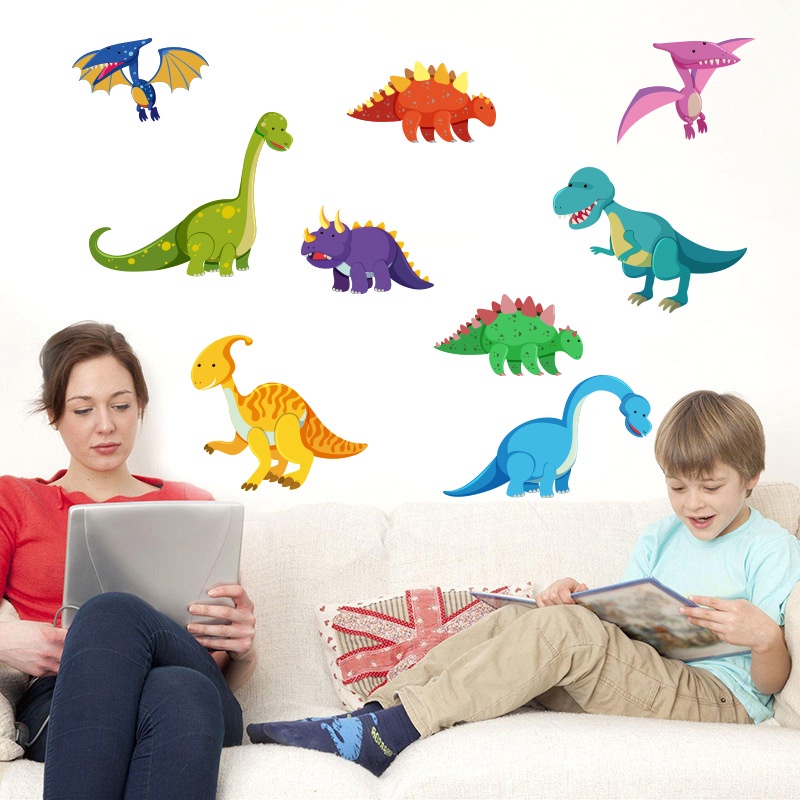 ❤ IJN ❤ Wall Sticker Dinosaurus Animal Anak Zoo Kartun Stiker Dinding Dino Safari