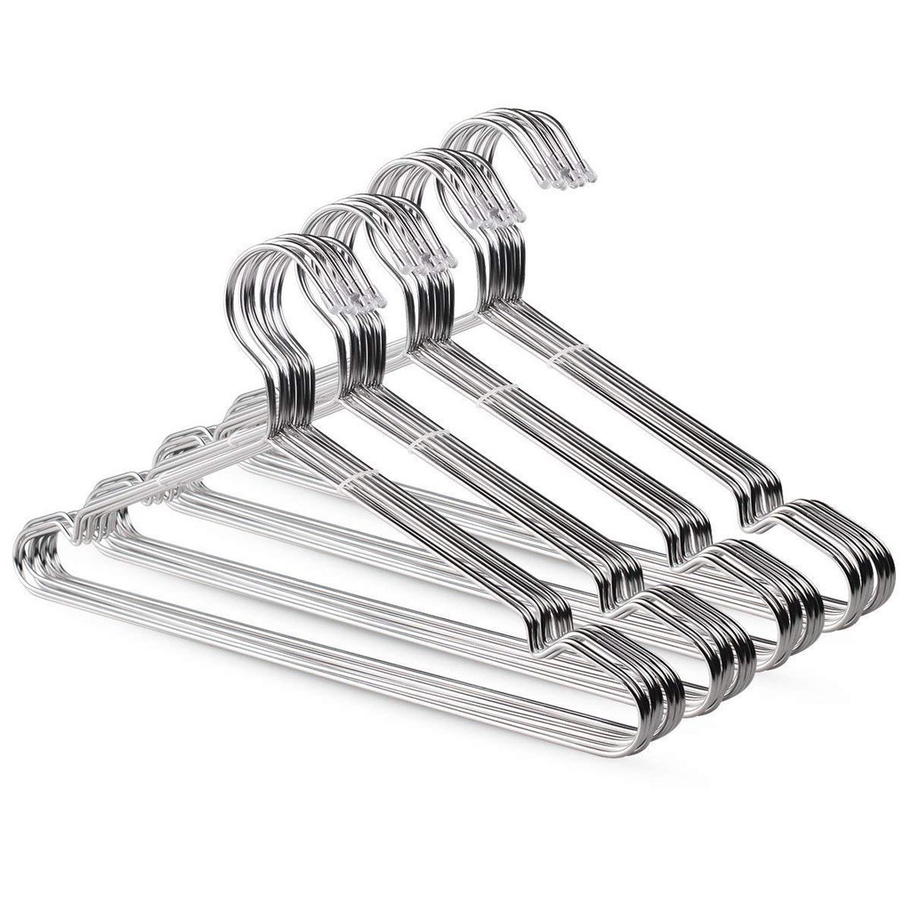 GANTUNGAN BAJU HANGER KAWAT 10PCS STAINLESS STEEL BESI KUAT TAHAN LAMA 10 PCS