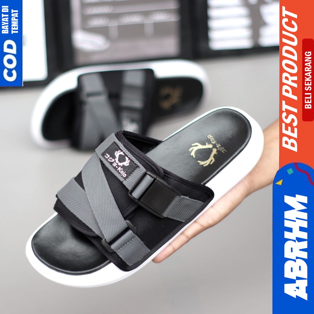 Sandal Slide Pria Sendal Selop Distro Original Abrhm Franky