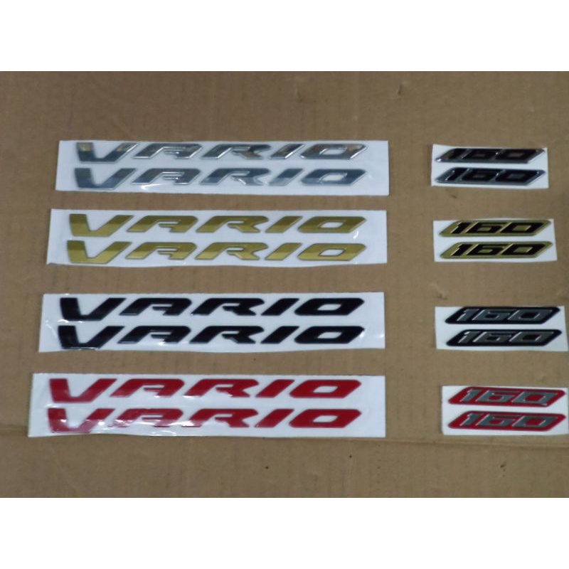 EMBLEM VARIO 160 TIMBUL SEPASANG BAHAN PLASTIK ABS
