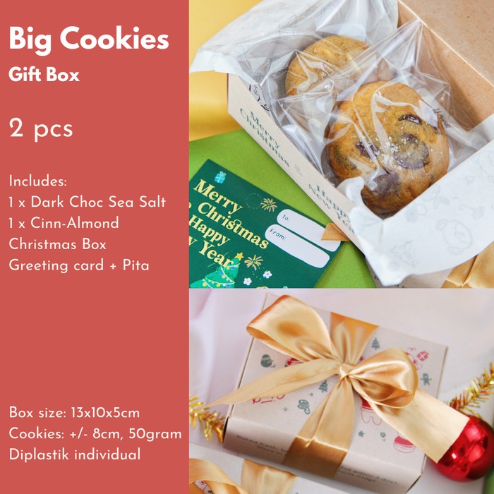 

Terlaris ✨ - Big Cookies Hampers Natal | Gift Box Christmas Kado Kue Kering Parsel - 2 pcs 2.1.23
