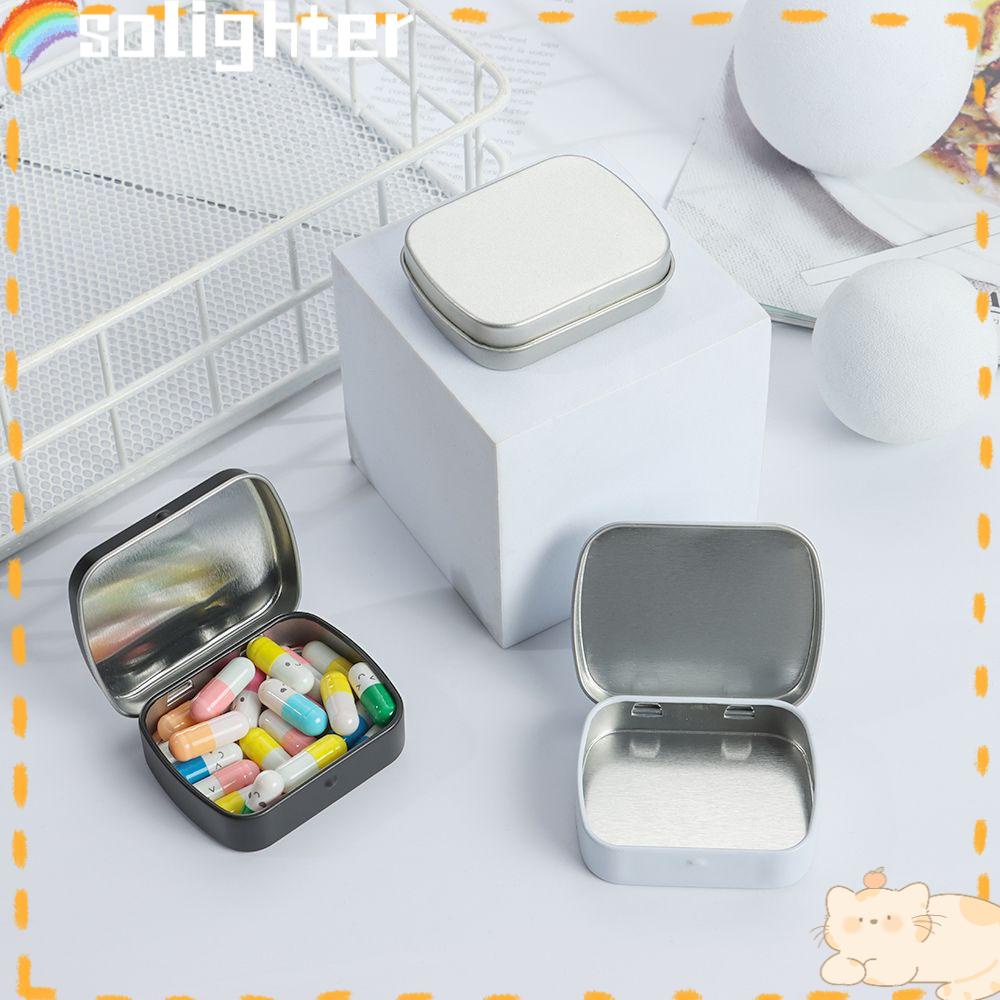 Solighter Flip Kotak Besi Rectangular U Disk Terima Wadah Jewelry Collect Storage Kit