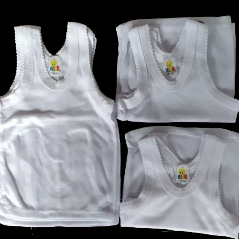 Kaos dalam Singlet bayi / singlet anak Warna Putih kaos dalam anak perempuan dan laki laki