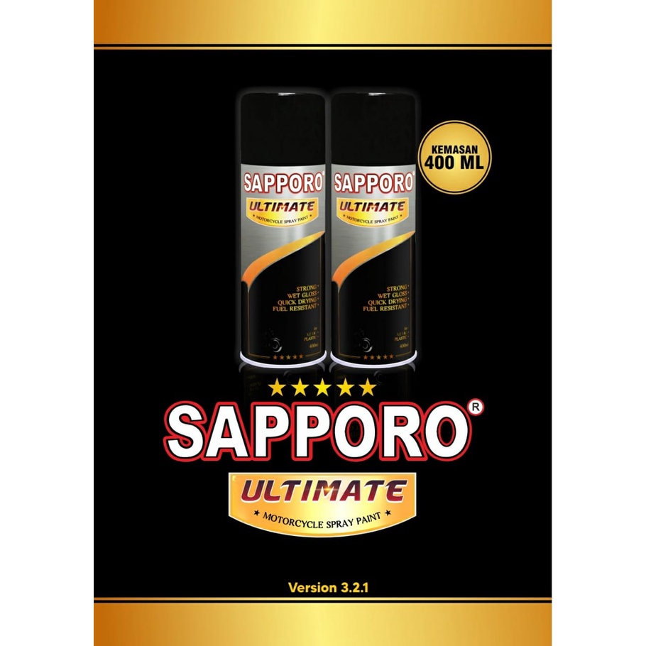 sapporo ultimate primer grey B12 epoxy poxy cat dasar surfacer 400ml cat semprot spray paint pilox pilok