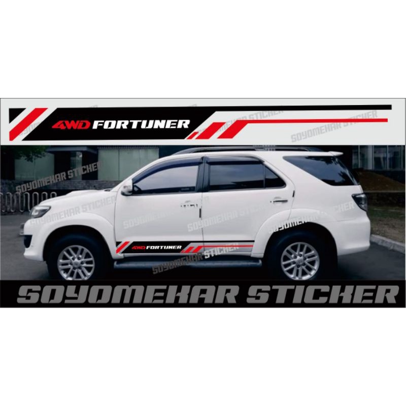 PROMO STIKER MOBIL STICKER CUTTING LIS BODY MOBIL FORTUNER