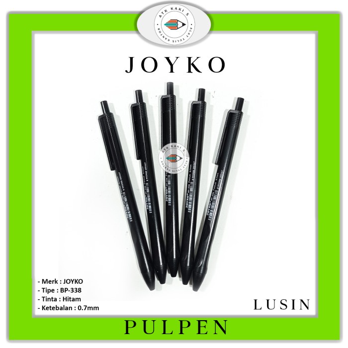 

JOYKO - Pulpen BP - 338 Hitam / Black - Lusin