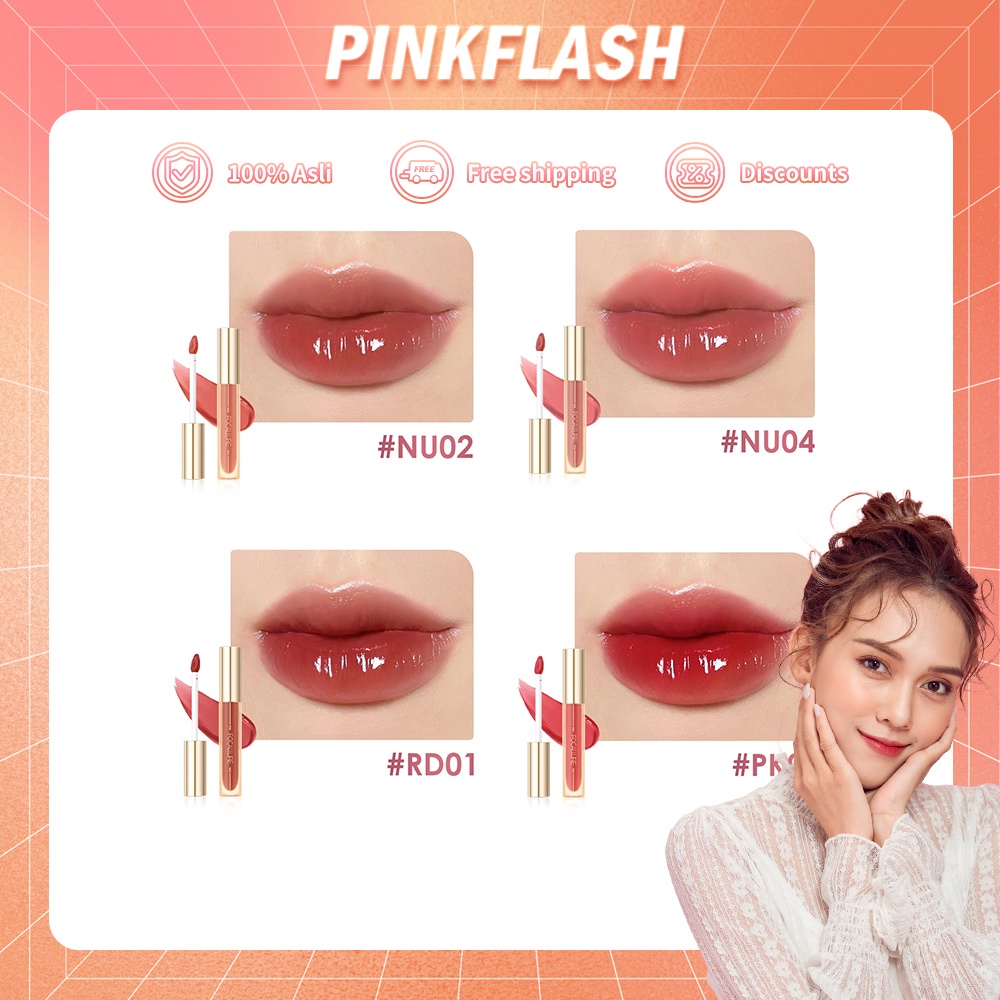 FOCALLURE  Lip Gloss Moisture Lip care Plumper Glossy Untuk Bibir FA153