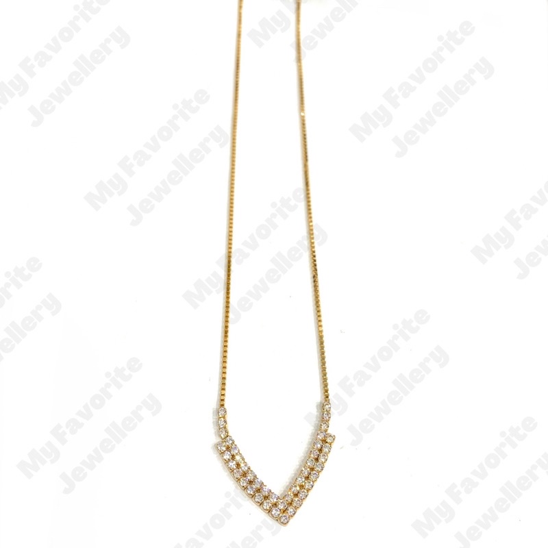 Kalung Serut Model Aurel Susun Emas Asli Kadar 700