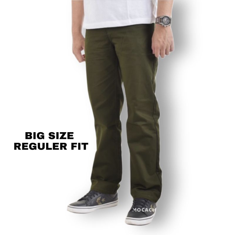 Wisdom Celana Chino Standar Straight Fit Big Size Original American Twill Non stretch - walker pants Premium