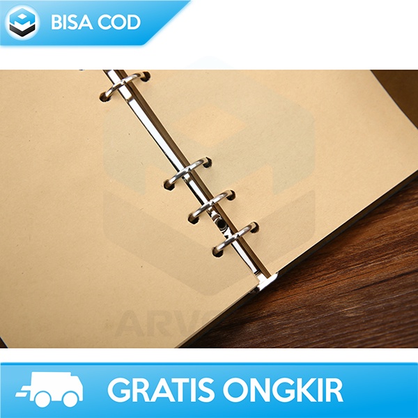 BINDER A5 BUKU CATATAN DESAIN RETRO NOTEBOOK AESTHETIC KULIT 171x105MM