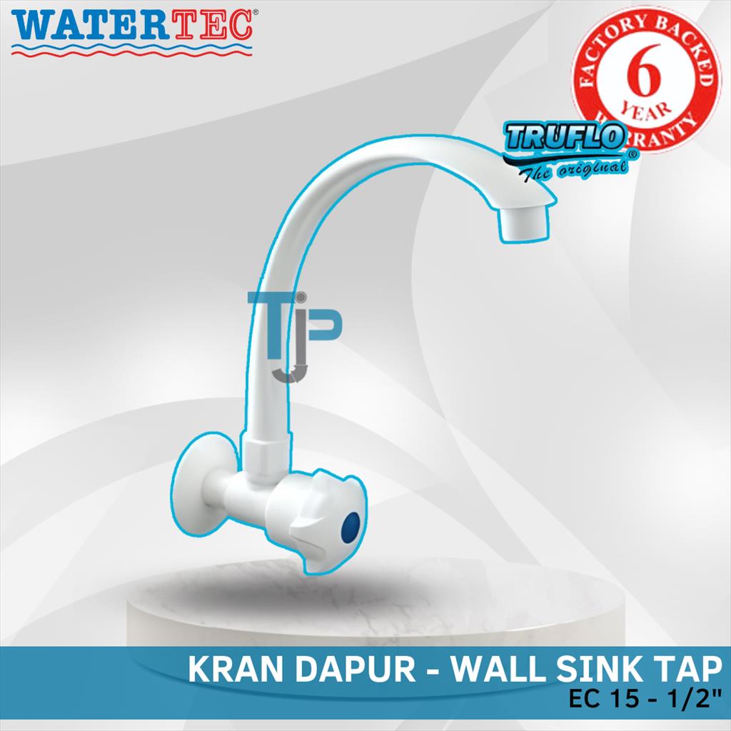 WATERTEC - TRUFLO KRAN DAPUR PP WALL SINK TAP - EC15 1/2&quot;