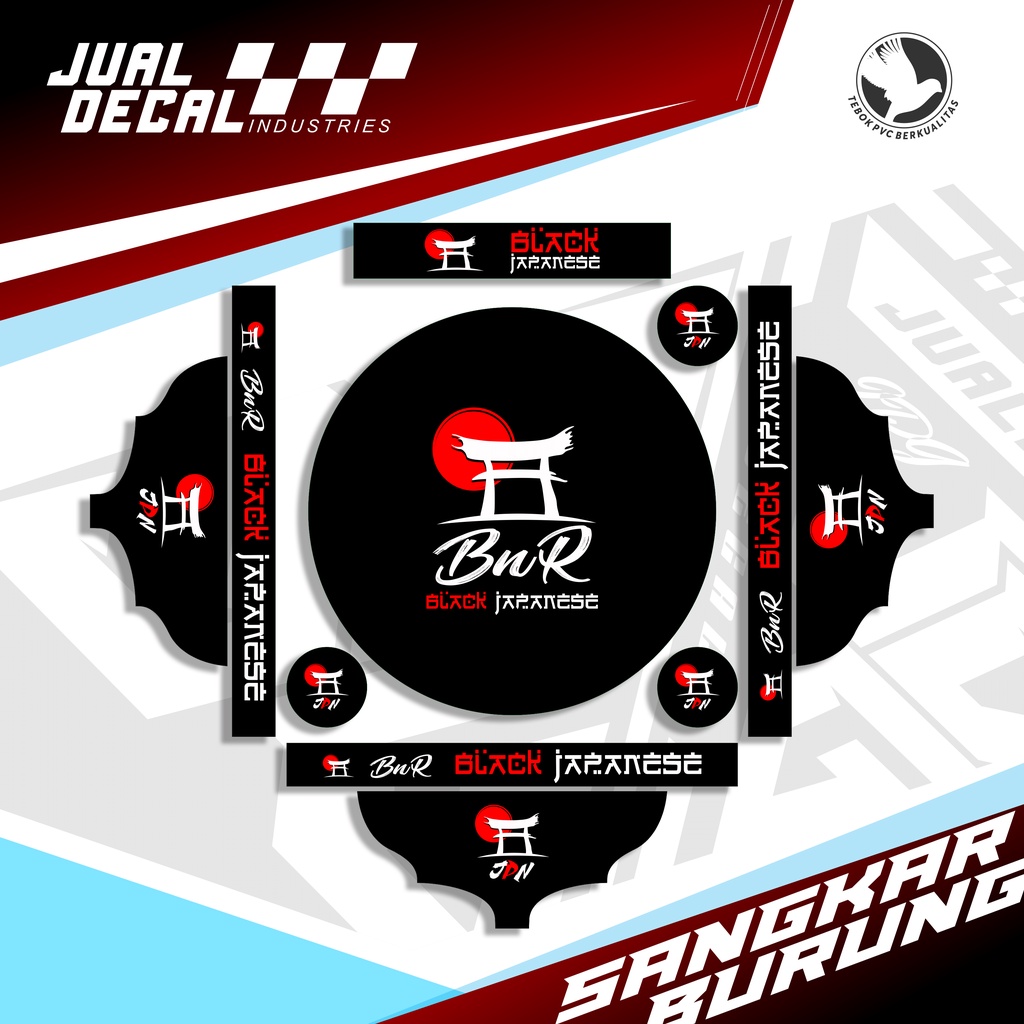 Stiker Tebok BNR JAPAN Lovebird Batman Decal Sangkar Burung