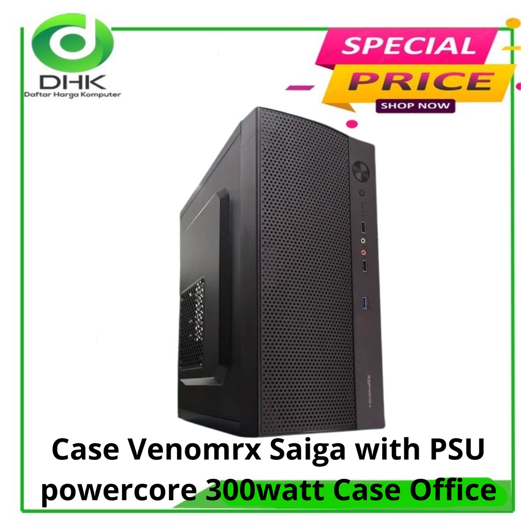 Case Venomrx Saiga with PSU powercore 300watt Case Office