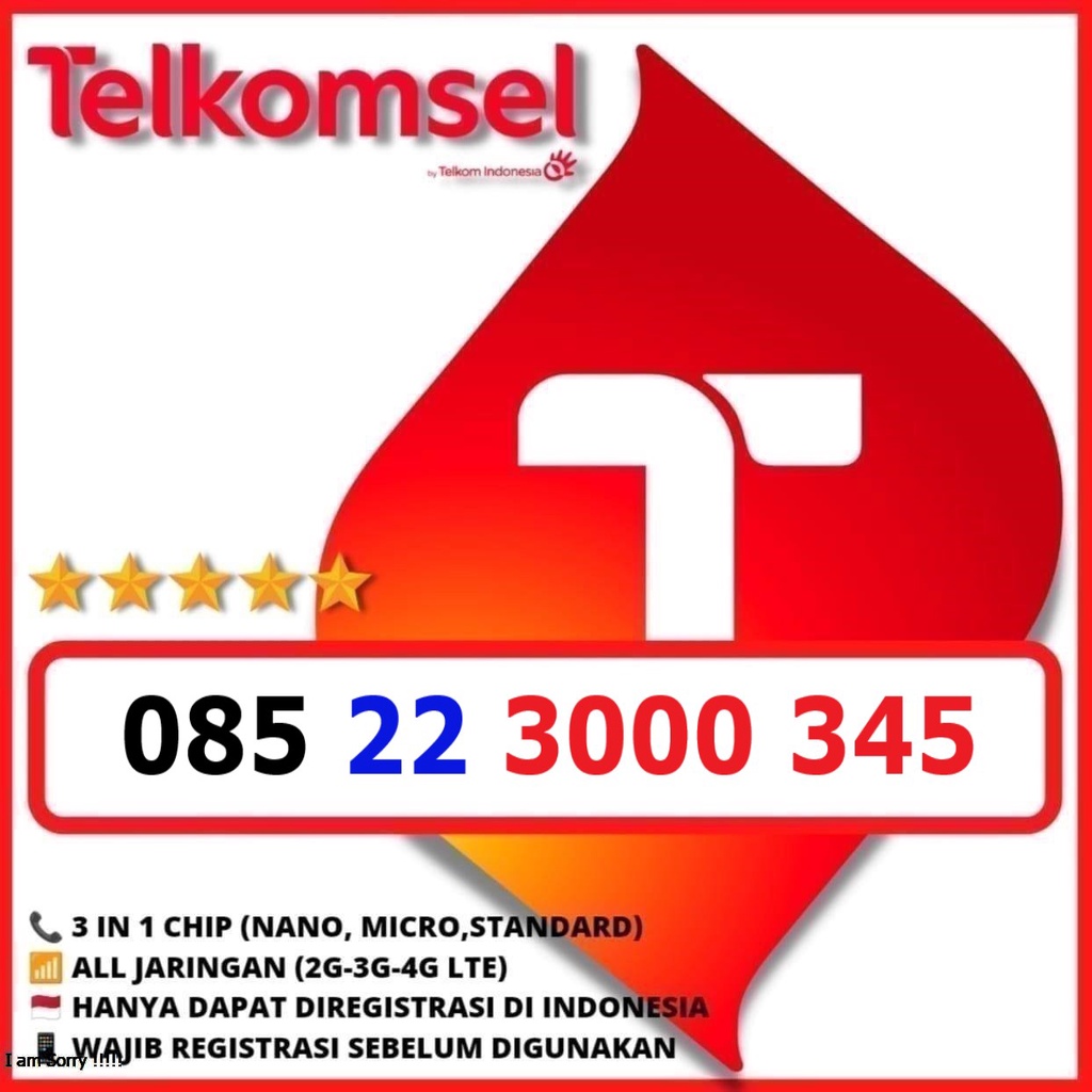 NOMOR CANTIK TELKOMSEL PRABAYAR SERI AS 4GLTE 345