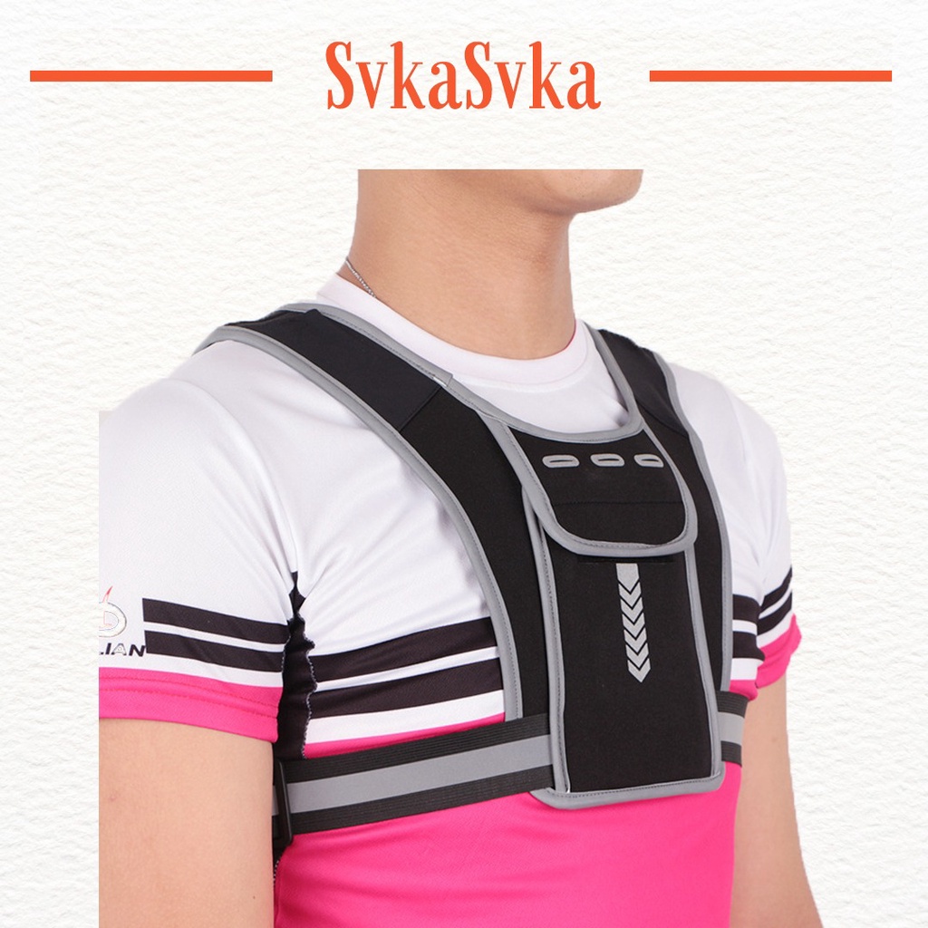 Ransel Outdoor Vest Bag Reflektif untuk Olahraga Outdoor
