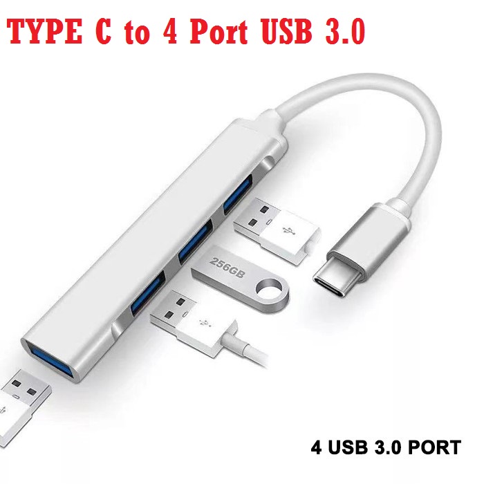 USB HUB 3.0 / TYPE C 3.1 4port Ultra Slim Portable Data Hub for MacBook Air, Mac Mini/Pro, Notebook PC (A809/C809)