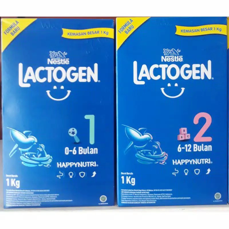 SUSU NESTLE LACTOGEN 1KG TAHAP 1 / TAHAP 2