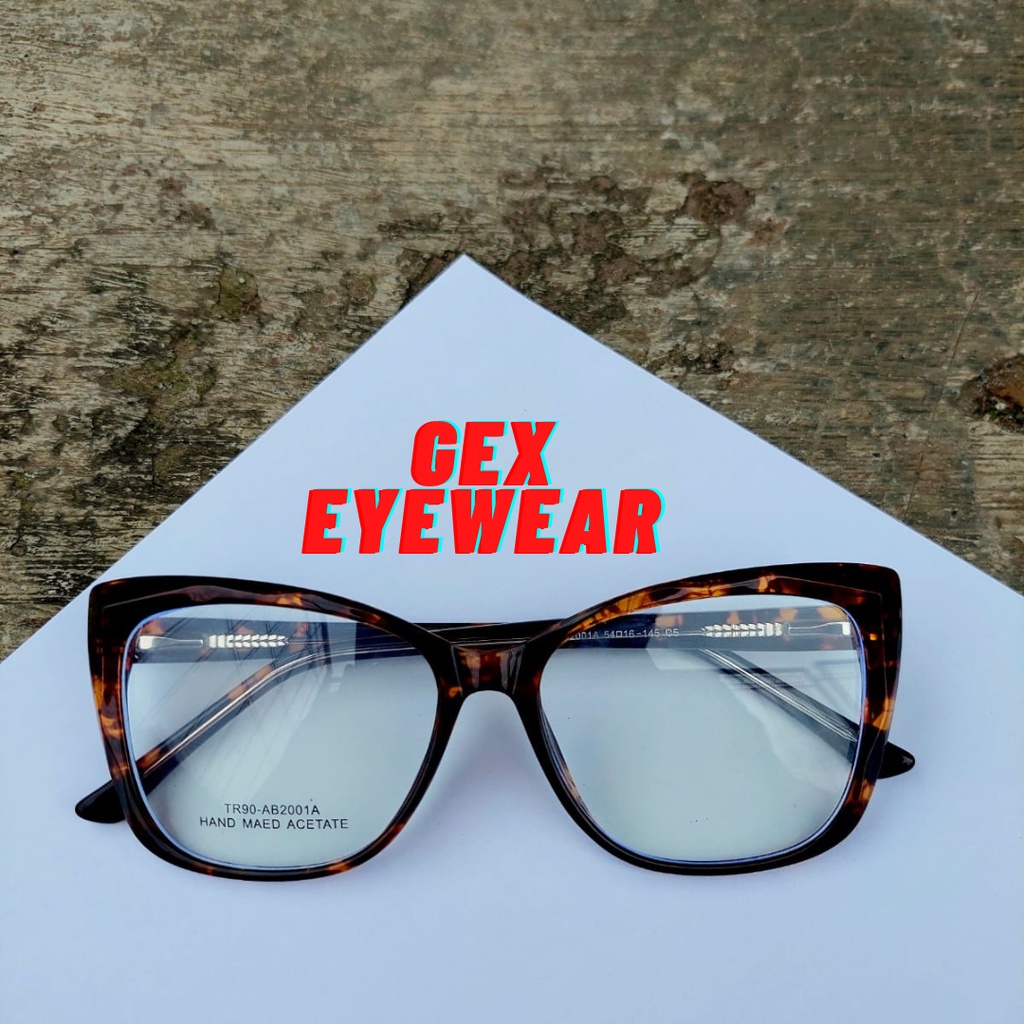 Frame Kacamata Wanita Cat Eye 2001 FREE LENSA BLUERAY | PHOTOCHROMIC | BLUECROMIC MINUS free BOX LAP CYL