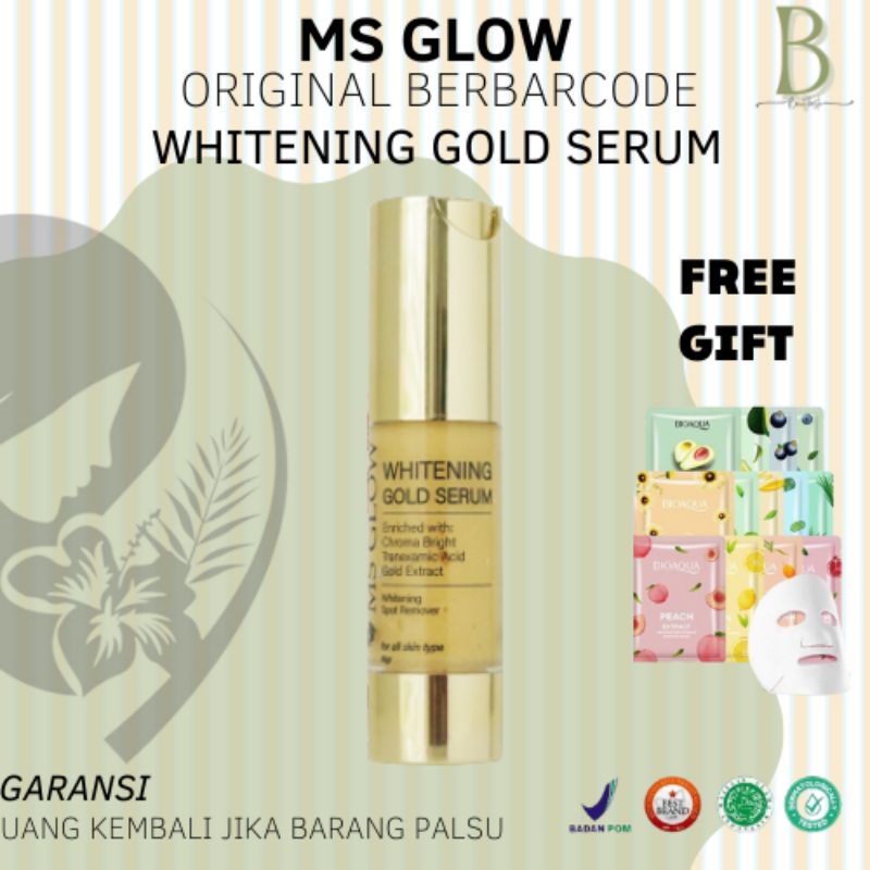 ms glow whitening gold serum original skincare kecantikan perawatan pelembab moisturizer wajah serum
