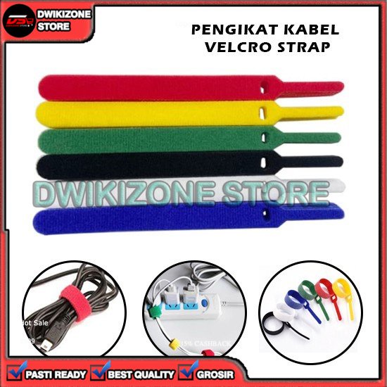 [GROSIR] PENGIKAT KLIP PENJEPIT KABEL VELCRO STRAP 13CM 13 CM PENGGULUNG KABEL DATA HEADSET