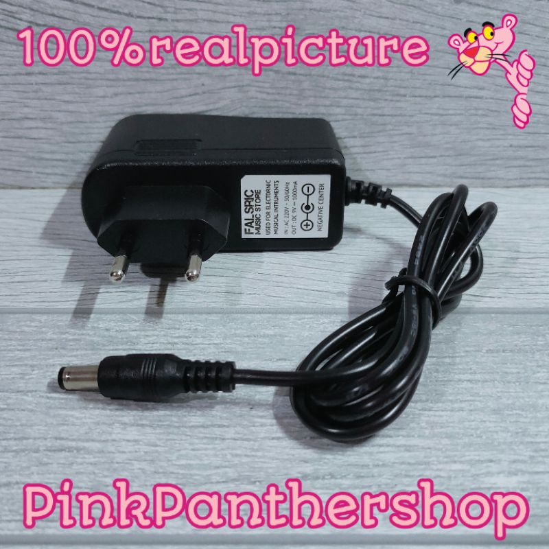 Adapter Efek Gitar Bass Pabrikan 9V 1A Negative Center Pedal Adapter