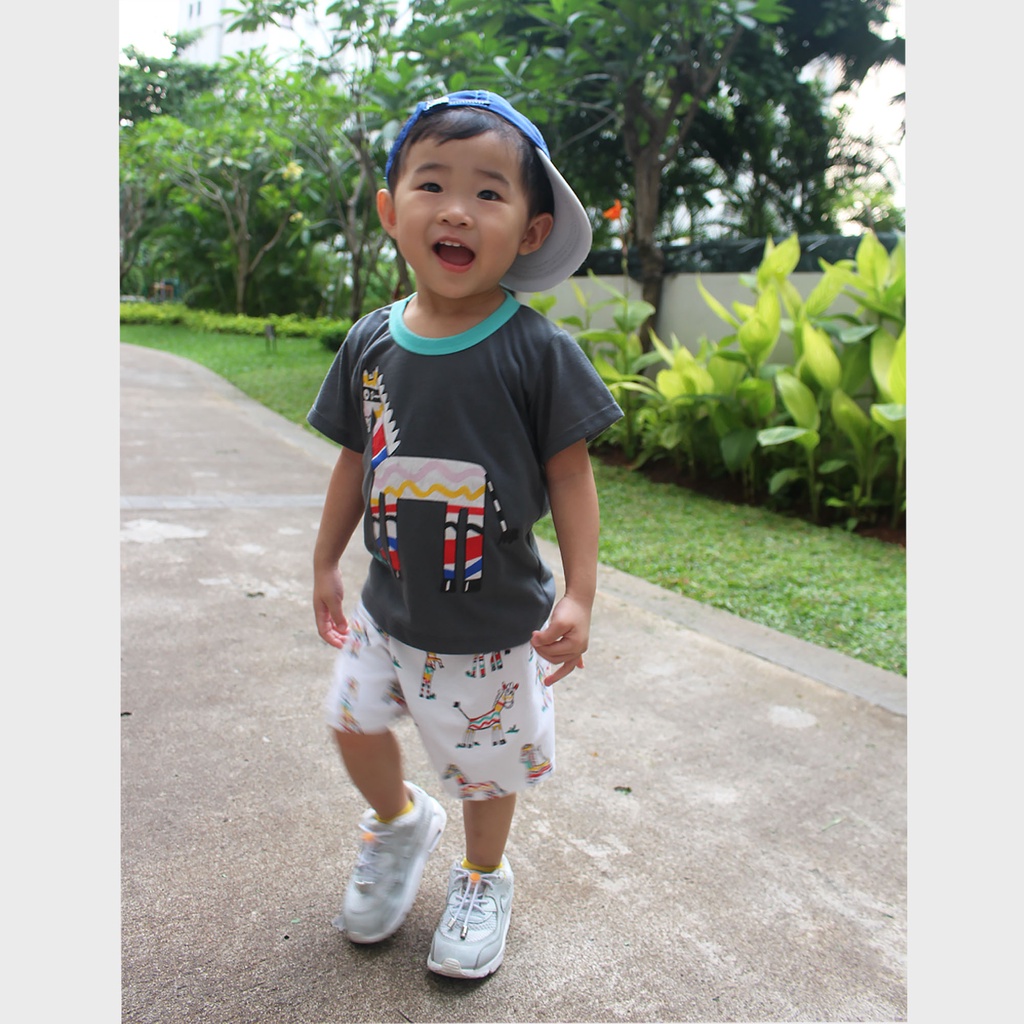 GUMKIDS SETELAN BAJU COWOK CEWEK KOMBINASI FULL PRINT / SET BAJU ANAK 1 - 8 TAHUN