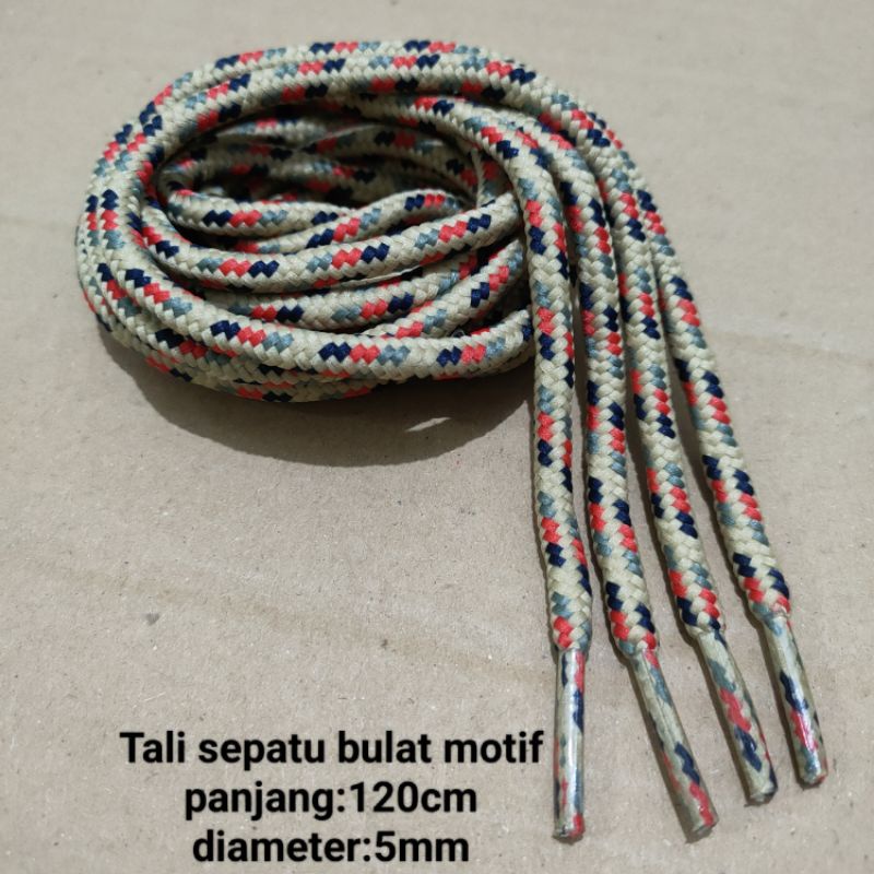 Tali sepatu bulat motif.5mm-120cm