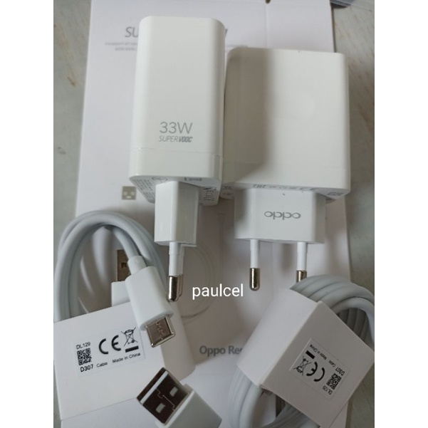CHAGER OPPO 33W RENO 8 ORIGINAL100%SUPER VOOC USB TYPE C