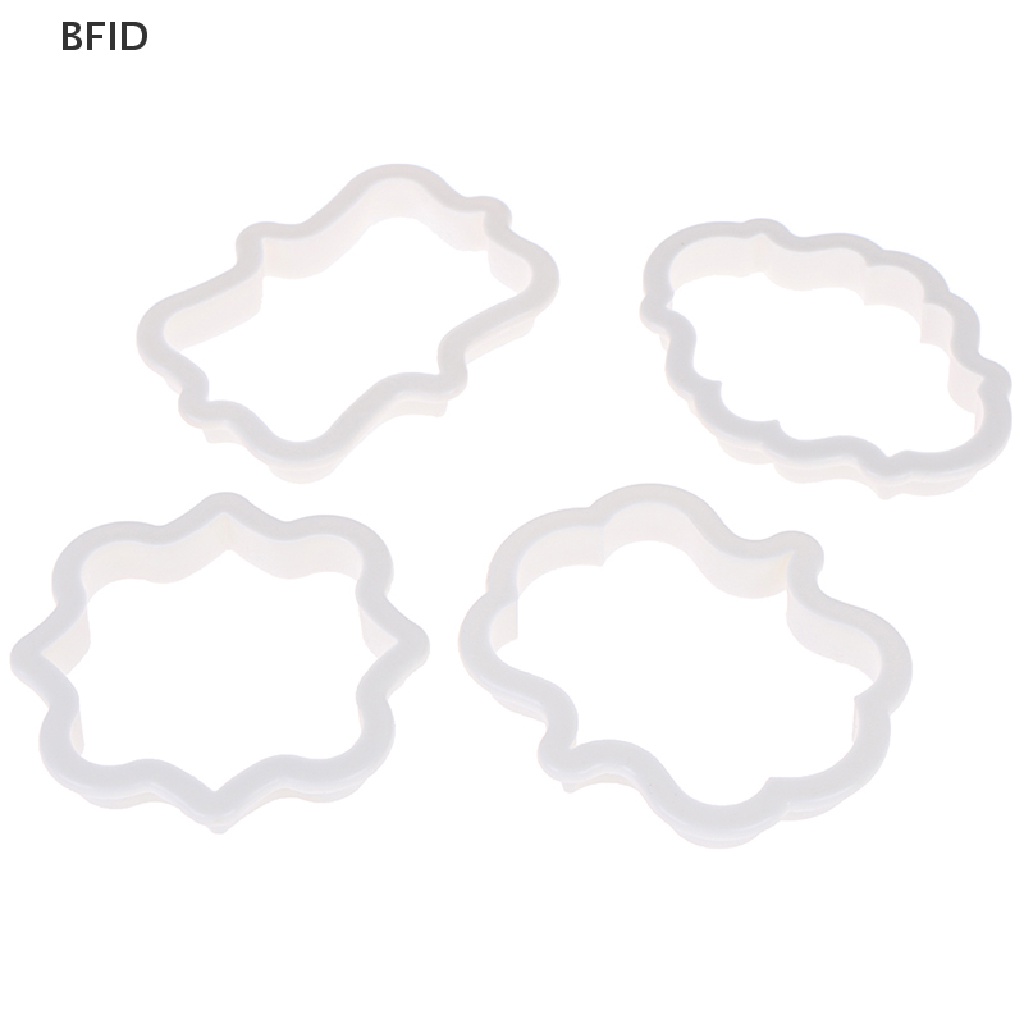 [BFID] 4pcs vintage plaque frame cookie cutter set Pemotong Biskuit Plastik Alat Kue [ID]