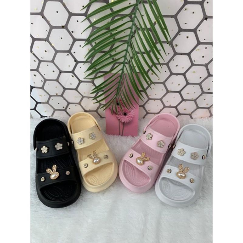 Sandal Hema Bea Clog Classic Wanita Jiblizt Wedges 999 36-40